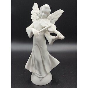 DRESDEN Porzellanfabrik Wilhelm Rittirsch Musical Angel w/ Violin Figurine 6.5"